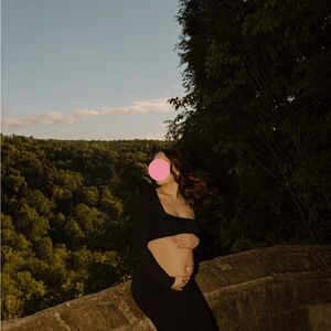 Amazon Black Long Sleeve Maternity Dress